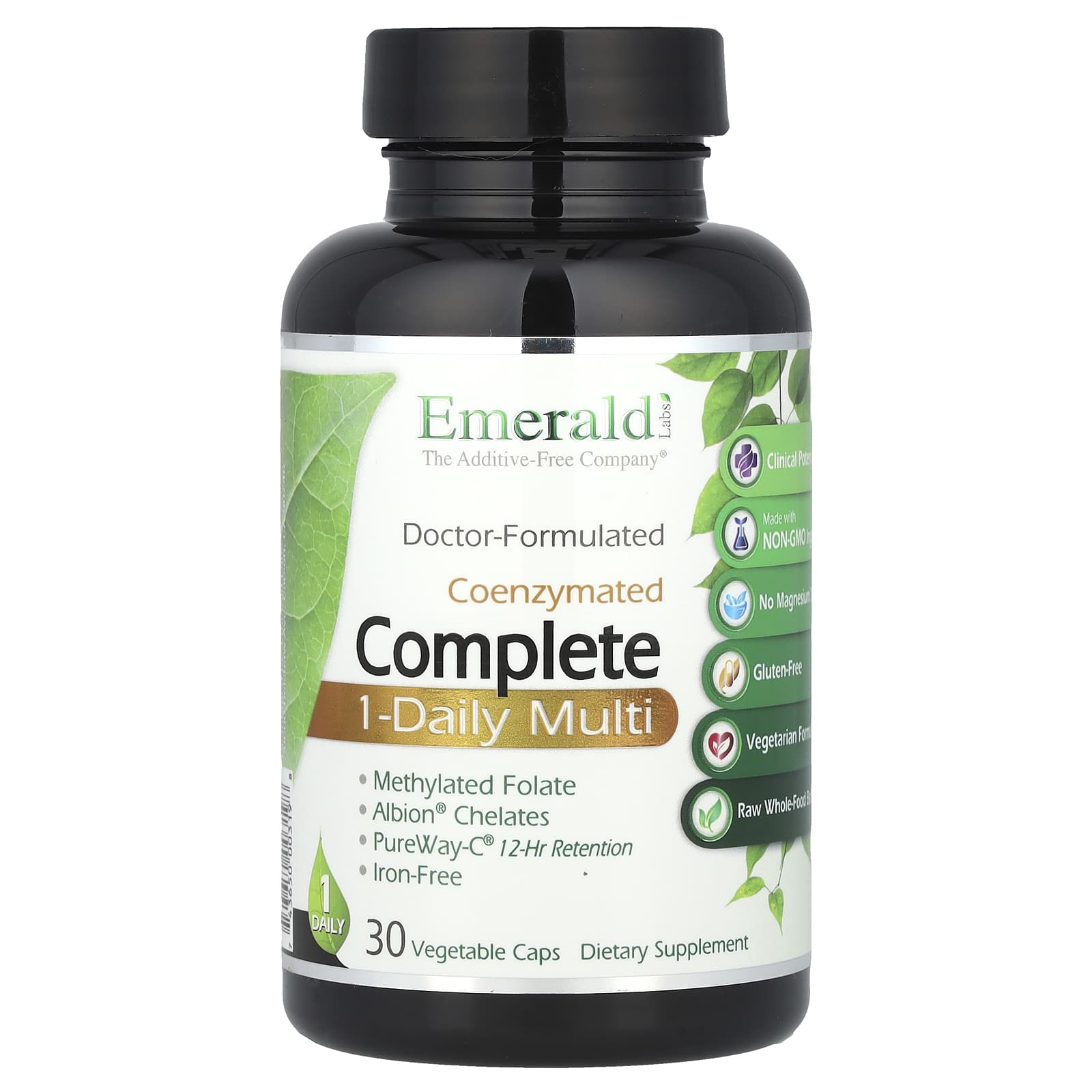 Emerald Laboratories, Coenzymated Complete 1-Daily Multi, 30 Vegetable Caps UPC 743650003198 | HiLife Vitamins